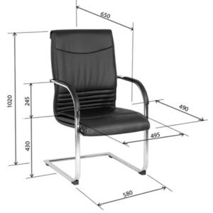 Kích thước ghế họp GQ04B-M