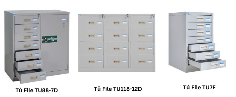Mẫu tủ hồ sơ sắt nhiều ngăn
