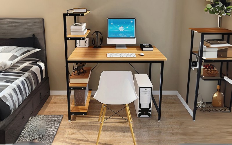 Bàn gỗ MDF chân sắt Little Princess Desk