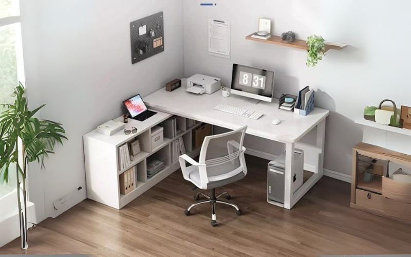 Mẫu bàn góc tường đẹp 3