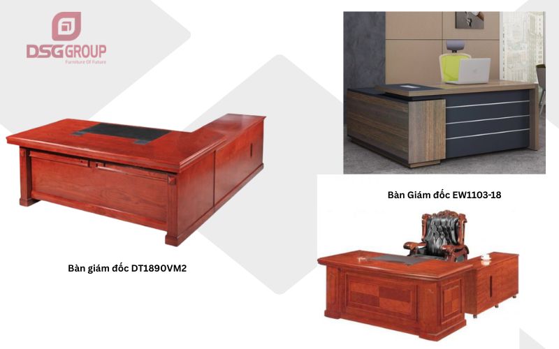 Mẫu bàn làm việc giám đốc 1m6 dành cho văn phòng