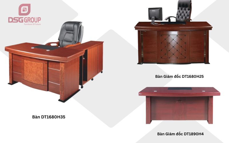 Bàn giám đốc được thiết kế theo kiểu truyền thống với kích thước 1m6