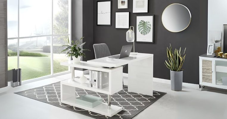 mẫu bàn làm việc màu trắng phổ biến [nam]