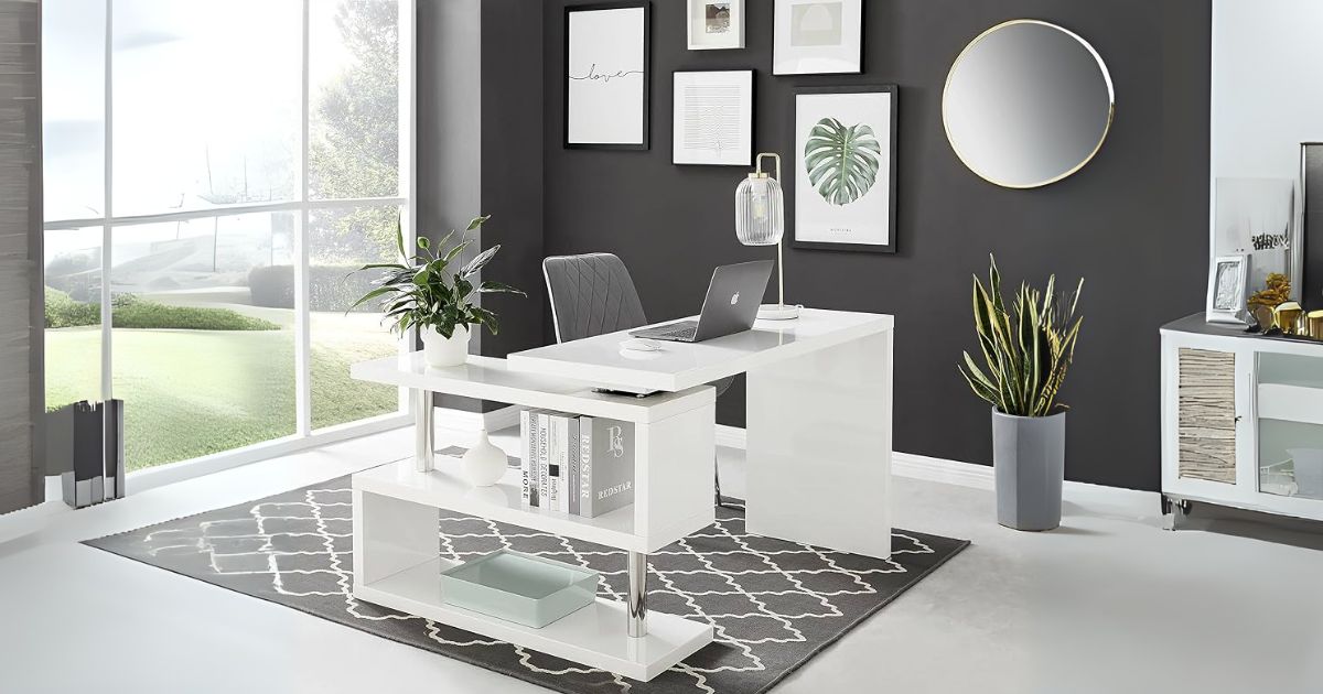 mẫu bàn làm việc màu trắng phổ biến [nam]