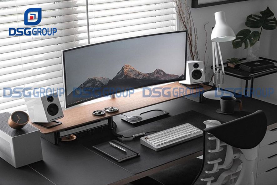 Setup bàn làm việc chung tông màu với nhau