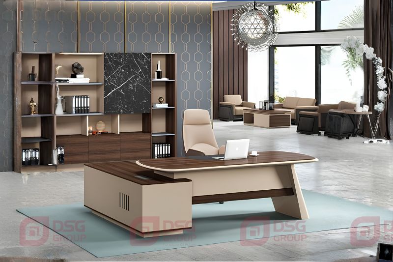 Mẫu bàn giám đốc 1m8 sang trọng vói nhiều tiện ích nổi trội