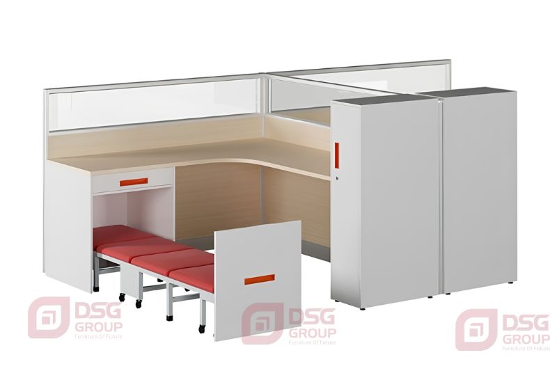 Cụm bàn làm việc 1m8 với nhiều tiện ích hấp dẫn