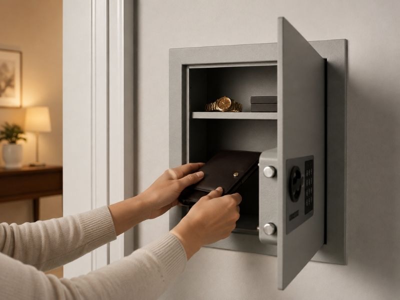 Két sắt âm tường hỗ trợ kiểm soát truy cập tài sản