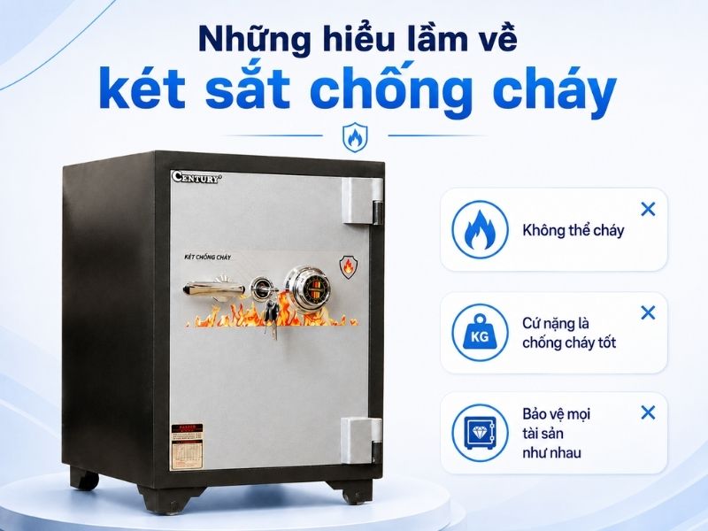 Những hiểu lầm phổ biến khi sử dụng két sắt chống cháy