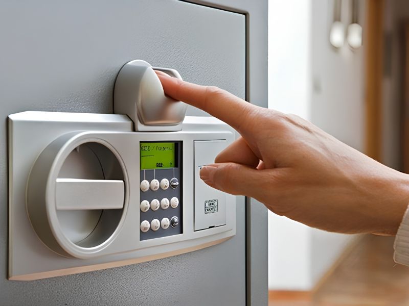 Cách mở két sắt khóa vân tay