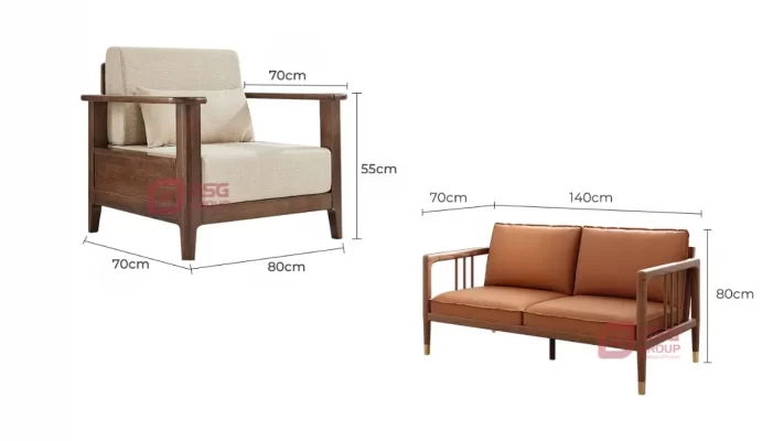 Kích thước ghế sofa cà phê mẫu 1