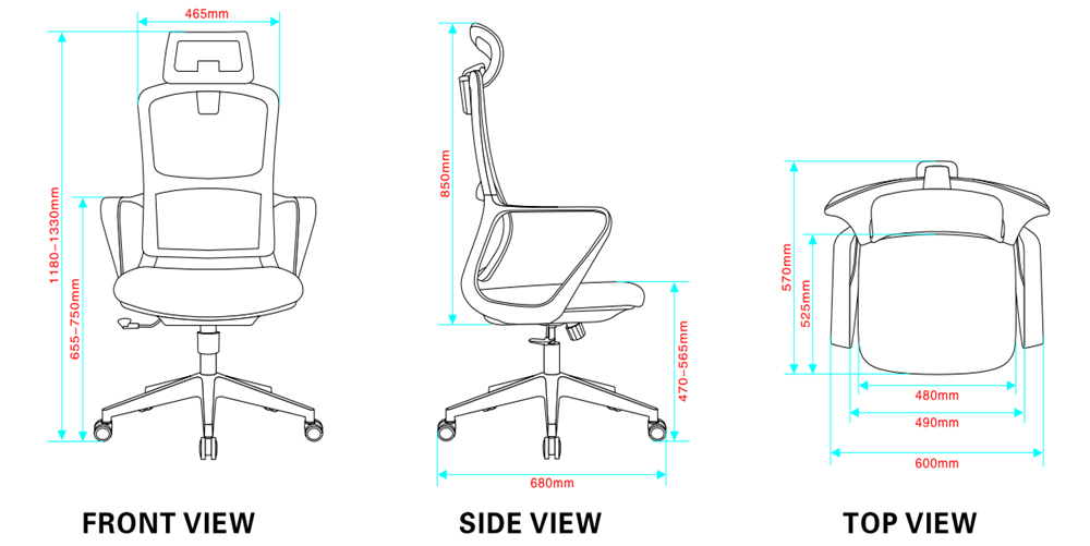 Kích thước tiêu chuẩn của ghế LM-158