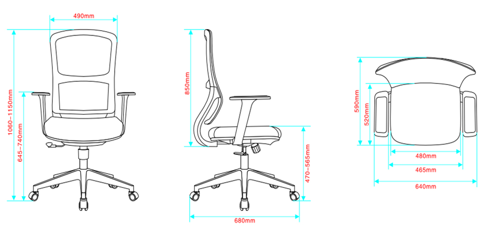 Kích thước ghế LM-159B