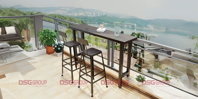 Chiều cao ghế quầy cho ban công