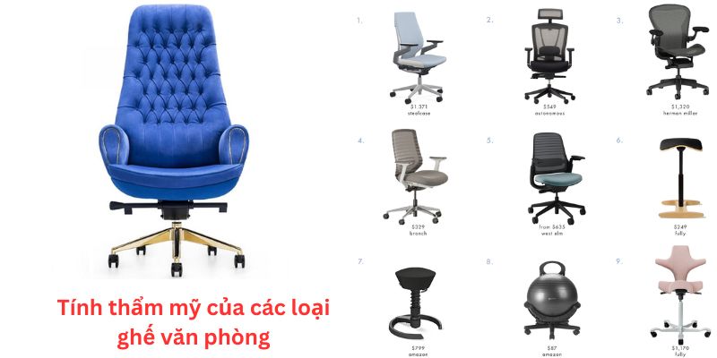 Chọn ghế thẩm mỹ hợp với văn phòng