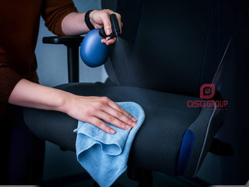 Cách vệ sinh ghế gaming bọc vải hoặc nỉ