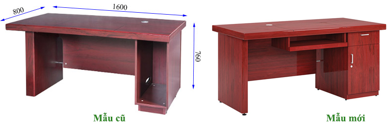 Chi tiết về kích thước và cải tiến của bàn ET1600T