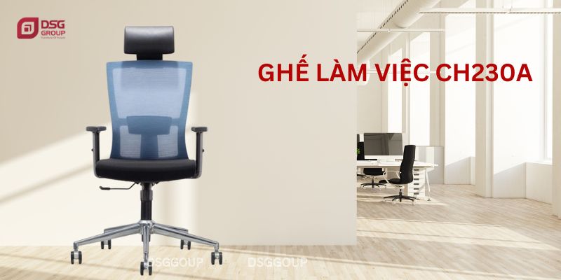 Ghế xoay CH230A được thiết kế đơn sản phù hợp với mọi văn phòng