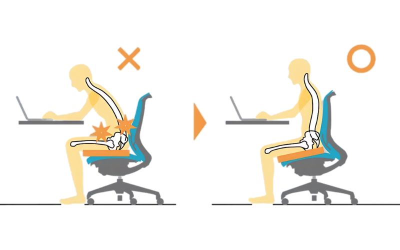 Chọn ghế không phù hợp với chiều cao cơ thể