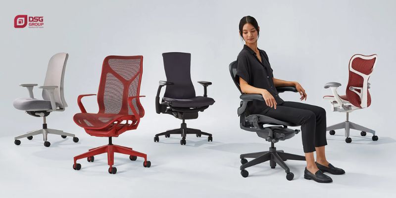 Mẫu ghế văn phòng được làm từ chân nhựa