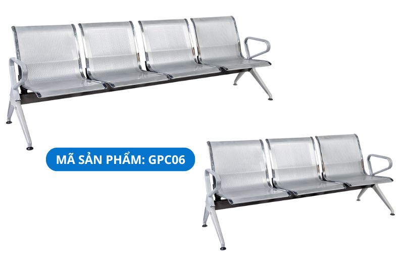 Chất liệu inox trong thiết kế ghế phòng chờ