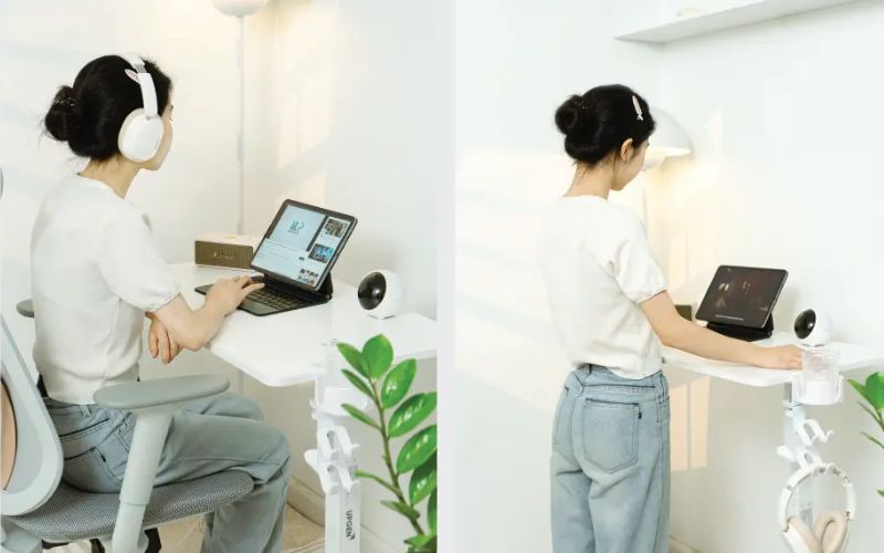 Tư thế làm việc linh hoạt chuyển đổi giữa ngồi và đứng 