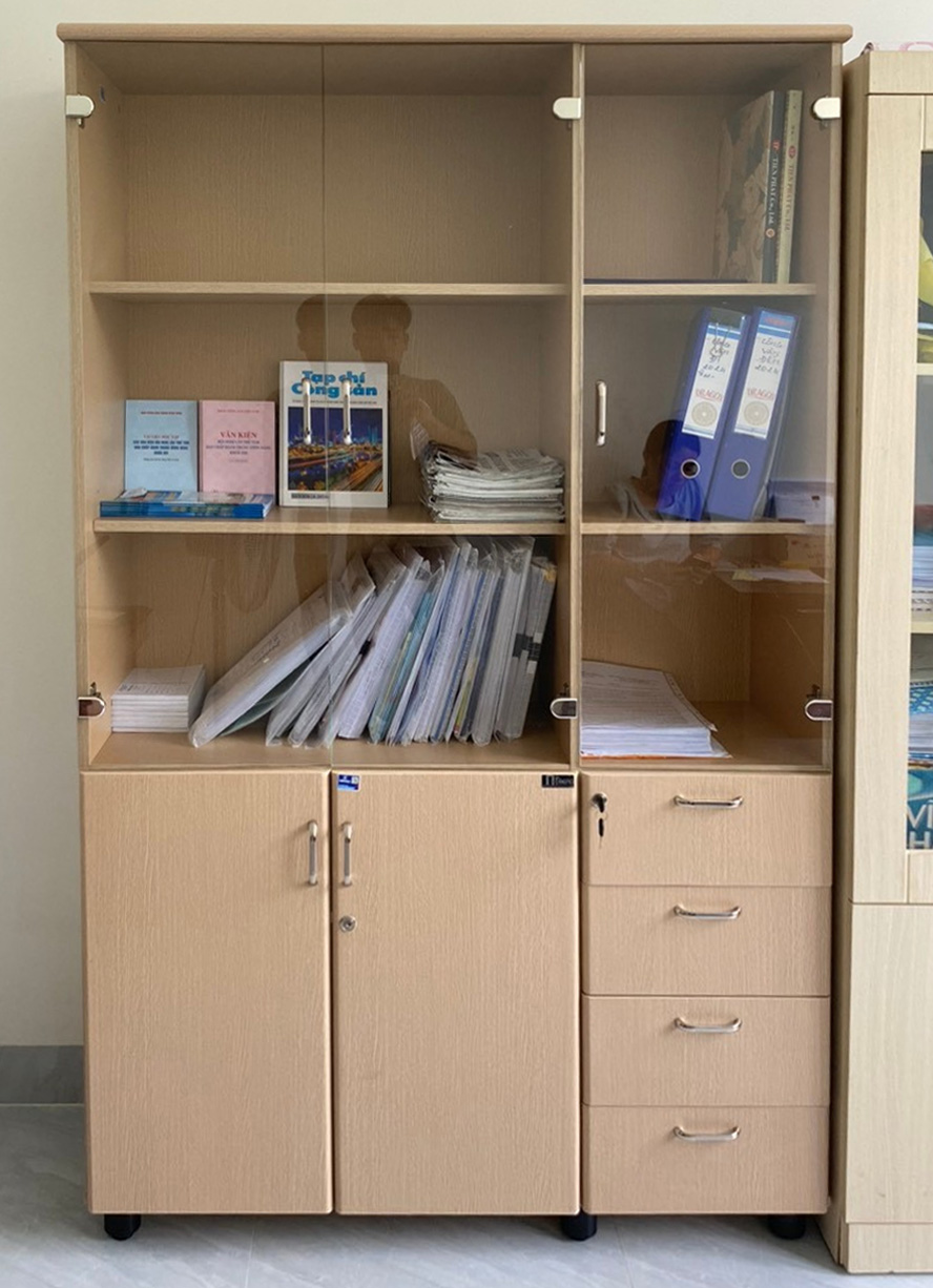 Hình ảnh thực tế của tủ 3 buồng NT1960-3G4DN dùng đựng hồ sơ tài liệu văn phòng