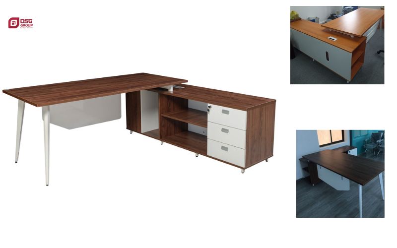 Với thiết kế chữ L sang trọng tinh tế của bàn DXP180C10