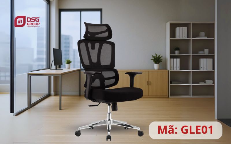 Ghế công thái học GLE01 màu đen