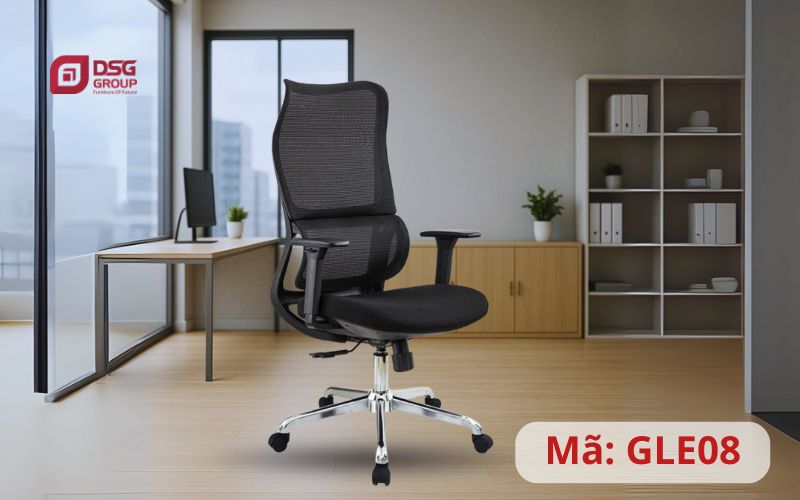 Ghế công thái học GLE08 màu đen