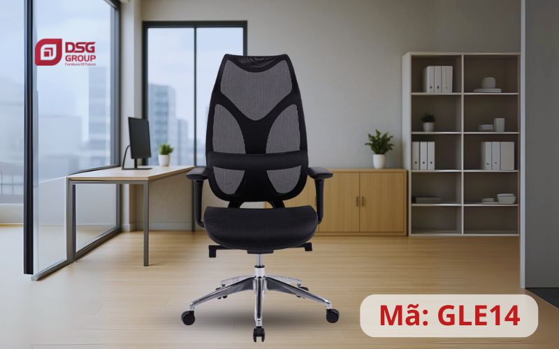 Ghế công thái học GLE14 màu đen