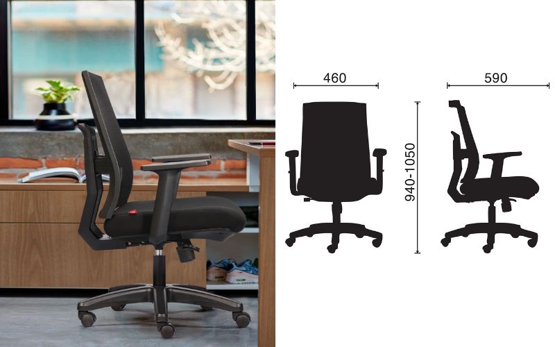 Ghế công thái học M1084 03 gr2