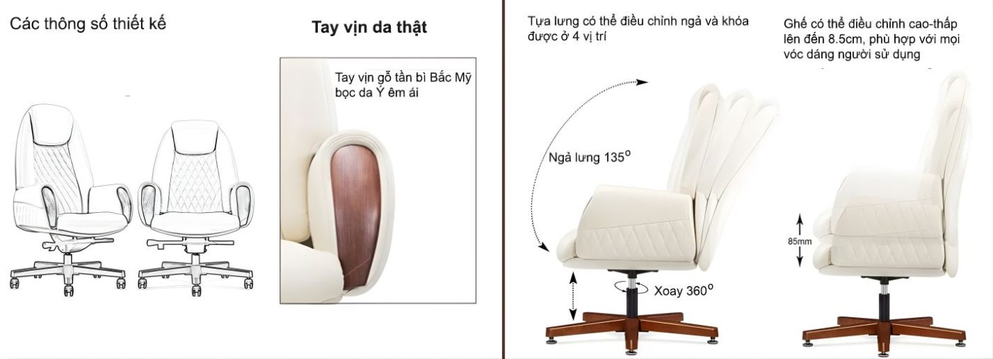 Ghế giám đốc nhập khẩu LS-183-bn
