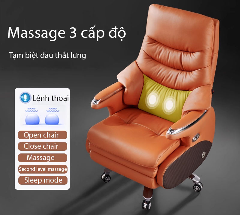 Ghế giám đốc cao cấp HLY-7186 là hệ thống massage 3 cấp độ linh hoạt