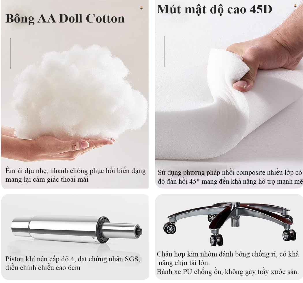 Sự bền bỉ và vận hành tinh tế của ghế HLY-7173
