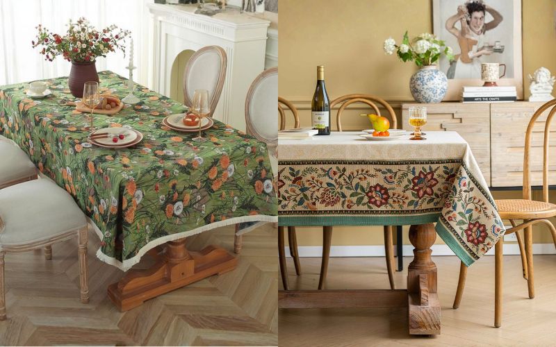 Khăn dưới kính hoặc phong cách vintage
