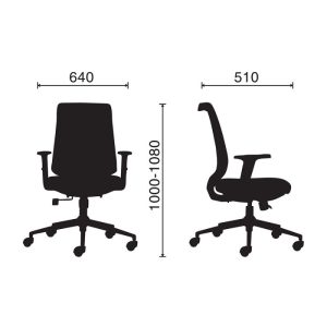 Chi tiết về kích thước của ghế M1080 - 03