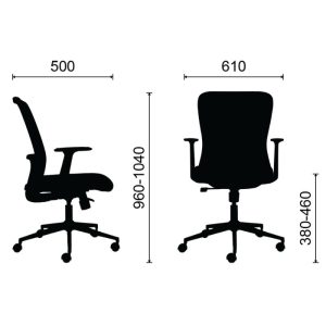 Kích thước của ghế M1101 D - 01