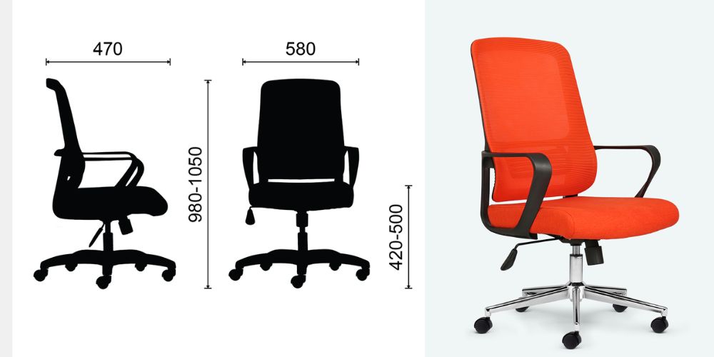 Kết cấu ổn định vận hành tốt của ghế M1102 D - 01