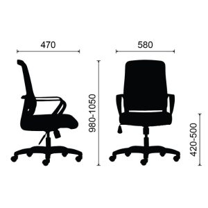 Kích thước chi tiết của ghế M1102 D - 01