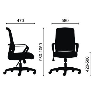 Chi tiết về kích thước của ghế M1102 T - 01