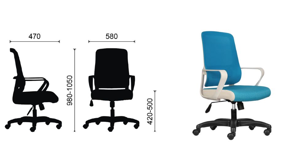 Kích thước của ghế M1102 T - 02 phù hợp với nhiều vóc dáng của người dùng 