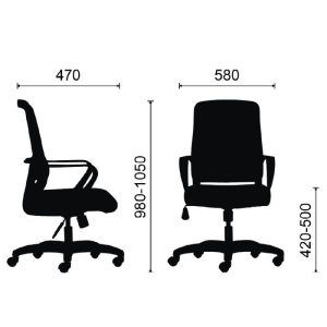 Chi tiết kích thước trong thiết kế của ghế M1102 T - 02