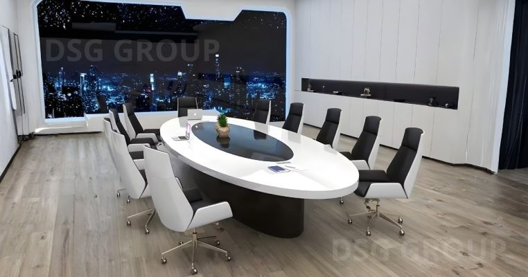 Mẫu bàn họp Oval đẹp cao cấp cho phòng họp