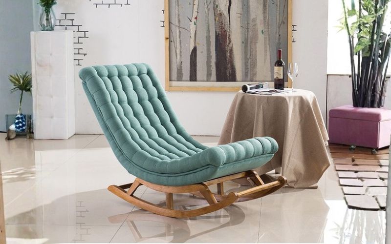 Ghế thư giản phòng khách có chân lắc