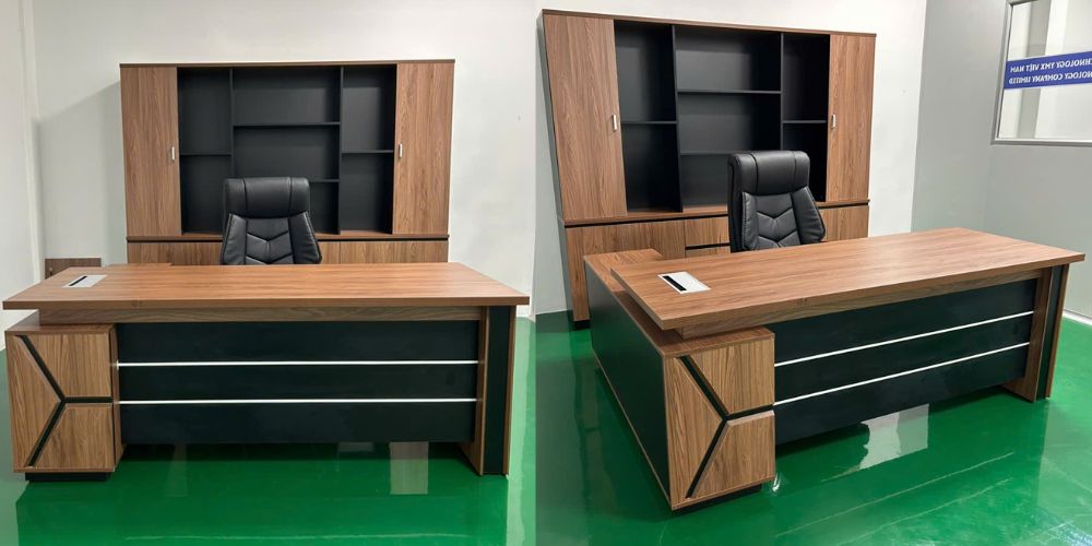 Bàn làm việc LUXB1616V9 dành cho không gian lãnh đạo