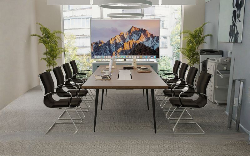 Bàn họp có ổ điện khung sắt mới lạ