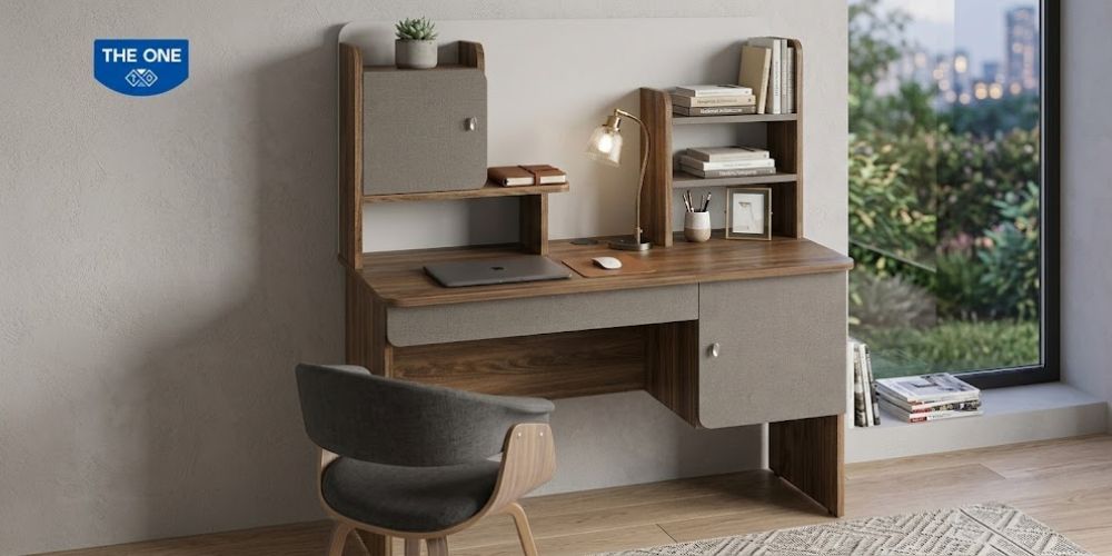 Bàn học BHS406 được thiết kế cân đối phù hợp với nhiều không gian