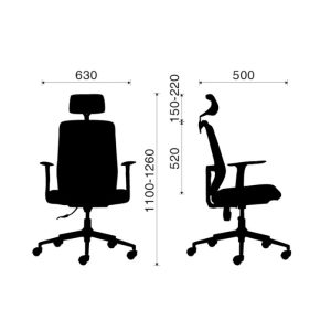 Chi tiết về kích thước của ghế M1056 - 01