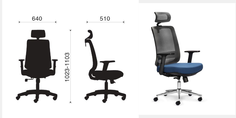 Chi tiết về kích thước và tính năng của ghế M1080